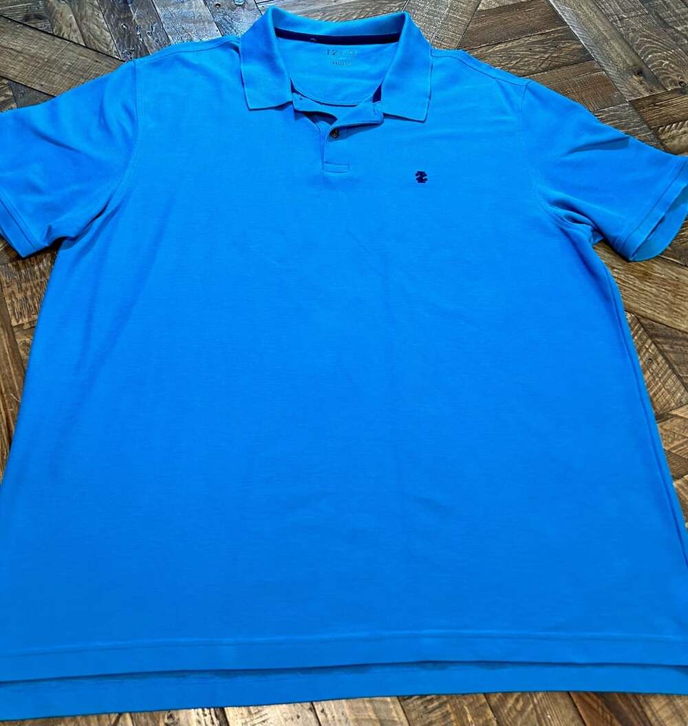 Izod Men's Blue Performance Polo Shirt Size XXL XXG